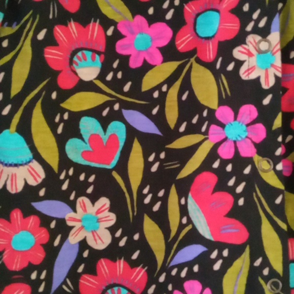 Gudrun Sjoden Black Floral Organic Cotton Snap Jacket - Picture 7 of 7